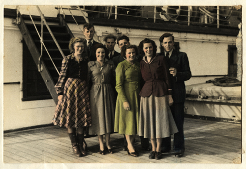 Jennie Kamminga on board the S.S. Scythia, December 1950. Canadian Museum of Immigration at Pier 21 (DI2013.1552.1).