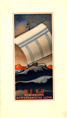 Menu from the S.S. Sibajak. Canadian Museum of Immigration at Pier 21 (DI2013.1570.5).