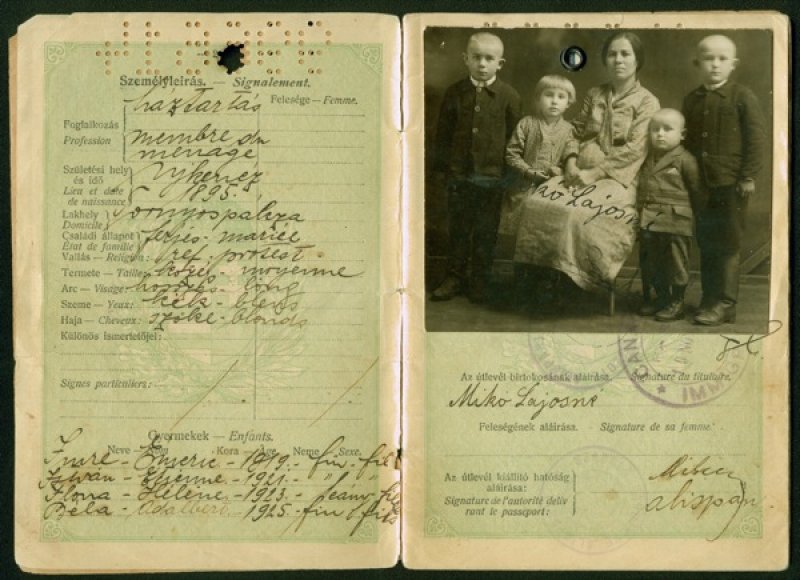 Tuscania passport belonging to Helene Miko, 1929. Canadian Museum of Immigration at Pier 21 (DI2013.1371.2).