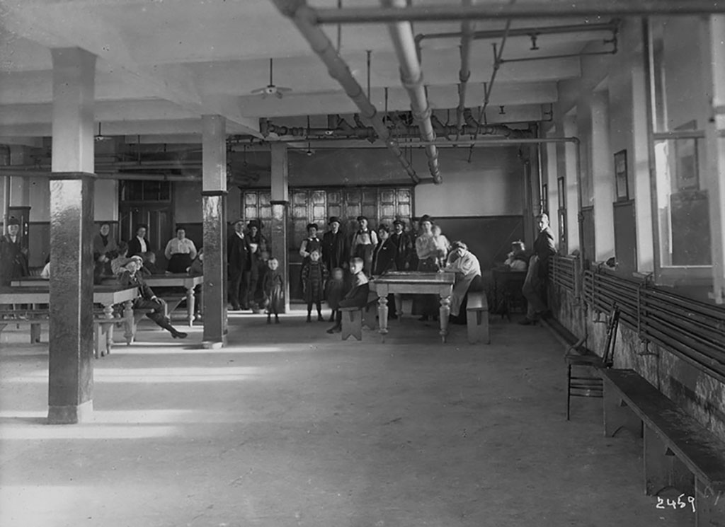 Dining hall at the immigration centre.