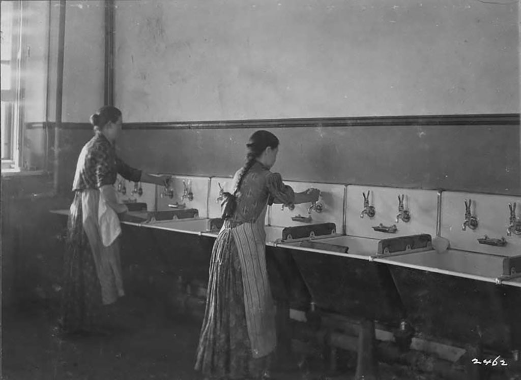 Laundry room at the hospital and immigration detention centre.
