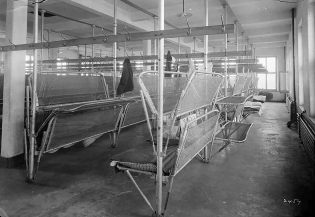 Men’s dormitory at the immigration centre.