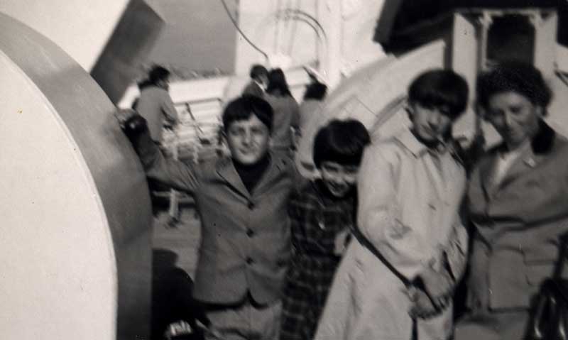Di Giuseppe family on board the M.S. Saturnia, 1964. Canadian Museum of Immigration at Pier 21 (DI2013.1788.5).