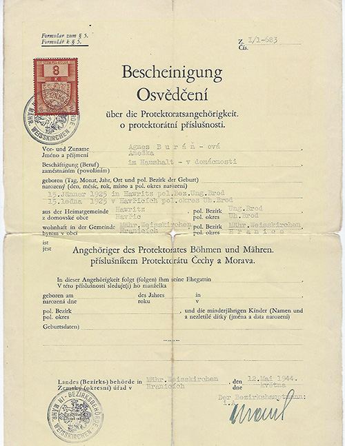 Old wrinkled document with foreign language.